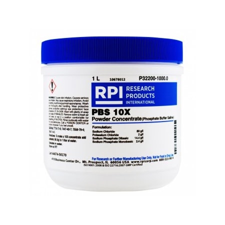 Rpi PBS, 10X Powder Concentrate, 1 L P32200-1000.0